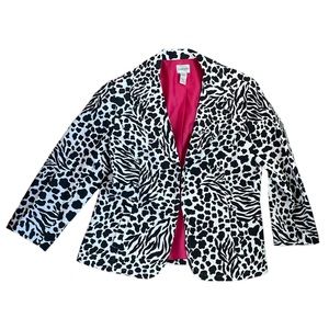 Chico’s Zebra/Cow Print Blazer